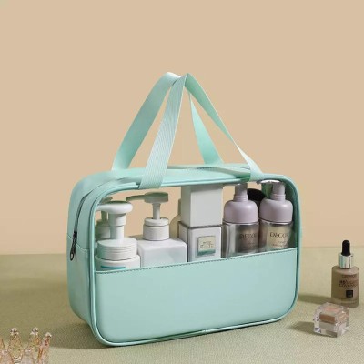 Trendegic PVC Zipper Cosmetic Travel Toiletry Makeup Wash Bag Organizer Carry Bag(Green)