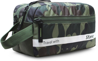 Sfane Zipper Toiletry Bags Makeup Shaving Kit Pouch for Men and Women,Travel Bag Travel Toiletry Kit(Green)