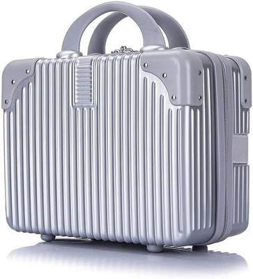 SUNBEET Portable Makeup Travel Case Hand Luggage,Makeup Case Suitcase with Elastic Band Travel Toiletry Kit(Grey)