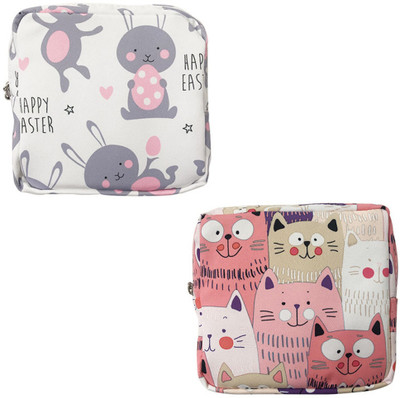 PROBEROS Desing Wish Sanitary Pad Storage Bag Portable Period Bag for Teen Pads/Sanitary Travel Toiletry Kit(Multicolor)