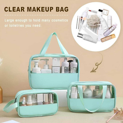 DONGA BAGGERY Cosmetic Pouch, Make up Bag for Home & Travel, Toiletry Bag (BLUE) Travel Toiletry Kit(Blue)