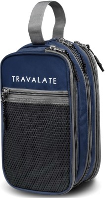 Travalate Multipurpose 3 compartment Travel Makeup Kit Pouch Medicine Organizer Bag Case Storage Pouch Handbag Travel Toiletry Kit(Blue)
