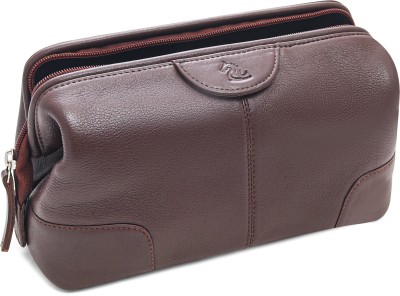 KARA Leather Wash Kit Travel Toiletry Kit(Tan)