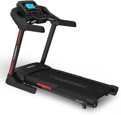 Powermax Fitness TDA-330 (6HP Peak) Inbuilt Cooling Fan, Max user 130kg, iPad Holder, Autoincline Treadmill (Max Weight:130 kg)