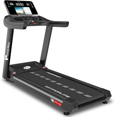Powermax Fitness TAC-450 6HP AC Motorized, 20 level Auto-Incline, ipad holder, Semi-Commercial Treadmill (Max Weight:160 kg)