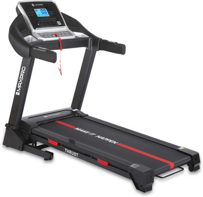 Maxpro Thrust 6HP Peak DC Motor, 15-Level Auto Incline, 16Km/h Speed Foldable Home Use Treadmill (Max Weight:130 kg)