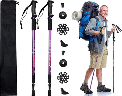 Washify 3 Section Trekking Pole(Aluminium)