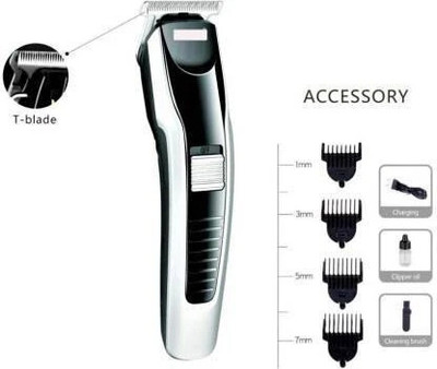 Hirday Professional Hair Trimmer Rechargeable Trimmer 60 min  Runtime 4 Length Settings(Blue)