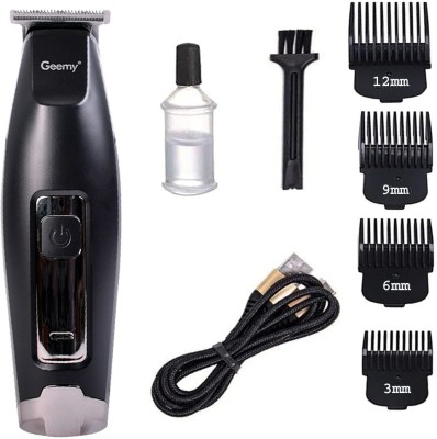 Geemy Cordedless Rotary Shaver Trimmer 9W Hair Clipper Electric Razor Fully Waterproof Fully Waterproof Trimmer 180 min  Runtime 4 Length Settings(Black)