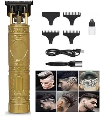 RjGuru Professional Golden Metal Maxtop t99 Body Trimmer Haircut Grooming Kit Z2040 Trimmer 120 min  Runtime 4 Length Settings(Gold)