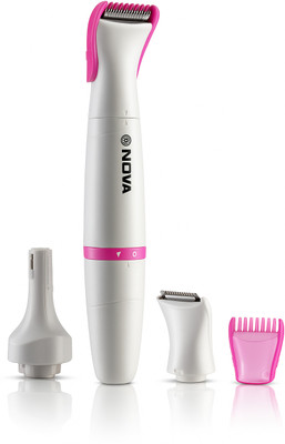 NOVA NLS 530 Sensi-Trim Touch Fully Waterproof Trimmer 45 min  Runtime 4 Length Settings(White)