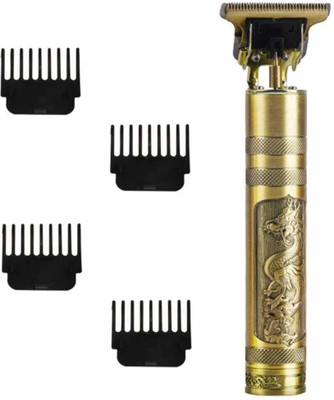 Baleds Cutting-Waterproof- METAL BODY T BLADE Trimmer 60 min  Runtime 4 Length Settings(Gold)