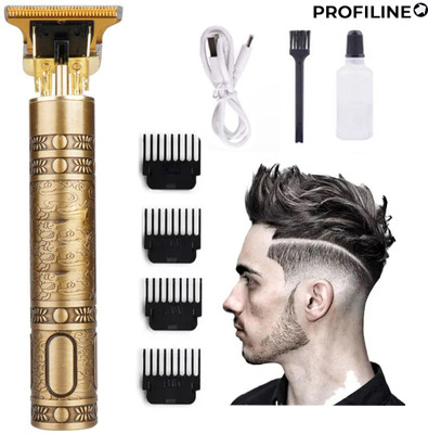 GETTRADE T9 Vintage USB Rechargeable Cordless Electric Beard Trimmer Hair Clippers G76 Trimmer 60 min  Runtime 4 Length Settings(Gold)