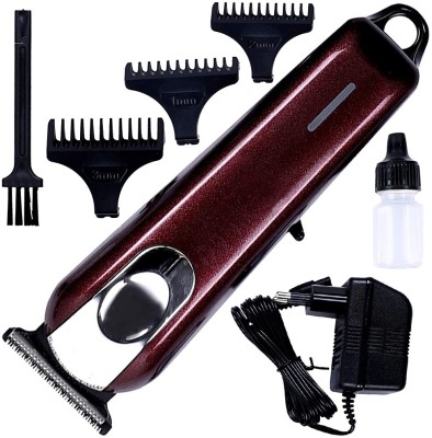 Geemy Professsional hair clipper electric trimmer beard shaver face care kit Trimmer 45 min  Runtime 4 Length Settings(Maroon)