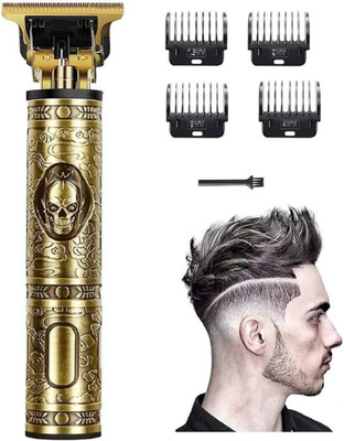 Baleds T99-TRIMMER Rechargeable Beard Trimmer KE76 Trimmer-- Trimmer 60 min  Runtime 4 Length Settings(Gold)