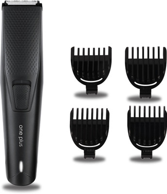 One Plus OP 31 Cordless Professional Hair Trimmer For Men waterproof Trimmer 120 min  Runtime 4 Length Settings(Black)