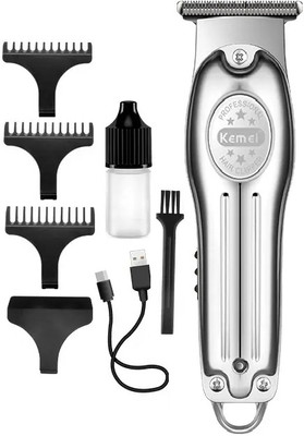 Kemei KM-679 Trimmer 120 min  Runtime 4 Length Settings(Silver)