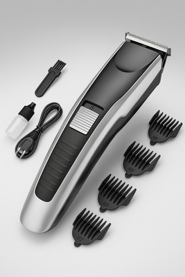 BladeX 538 Hair Trimmer Hair Cutting Machine Fully Waterproof Trimmer 45 min  Runtime 4 Length Settings(Grey, Black)