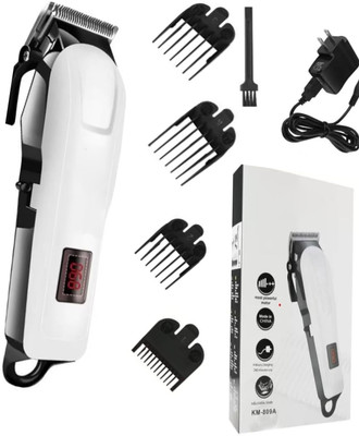 Frinzoo Cordless Trimmer with Salon-Style Finish and Powerful Cutting Motor Trimmer 120 min  Runtime 4 Length Settings(White)