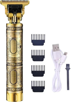 WeRock Professional Vintage T9 Hair Cutting Machine Rechargeable Hair Clippers USB W38 Trimmer 120 min  Runtime 4 Length Settings(Gold)