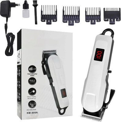 Dazzel Flex Professional Hair Clipper with LED Display, 809A Cordless Professional Fully Waterproof Trimmer 240 min  Runtime 4 Length Settings(White, Black)