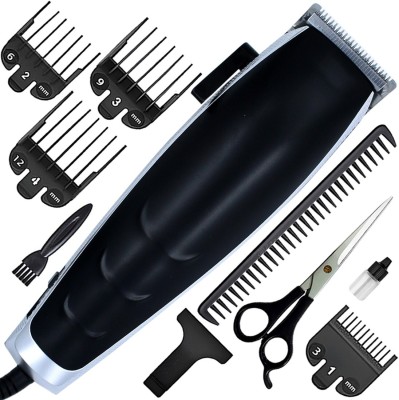 StyleShears H7 Corded Professional Saving Trimmer Men Hair Clipper Powerful Beard Moustache Fully Waterproof Trimmer 0 min  Runtime 7 Length Settings(Black)