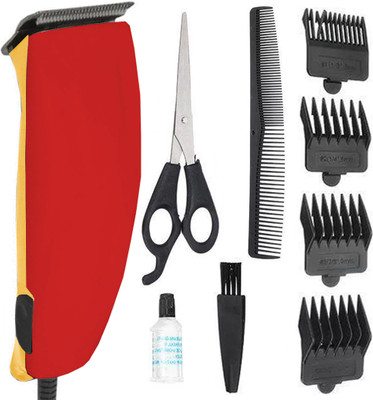 Crostal Skin-friendly Corded Electric Shaver Stainless Steel Blade Trimmer Fully Waterproof Trimmer 0 min  Runtime 4 Length Settings(Orange, White)