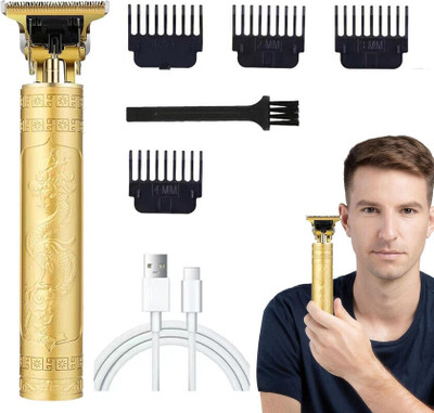 ZYRIAN Stainless Steel Multifunctional Set Durable Lasting Perfect Fully Waterproof Trimmer 25 min  Runtime 4 Length Settings(Gold)