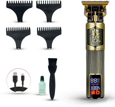 Make Ur Wish Hair Trimmer/Shaver/Clipper For Men Salon LCD Display & 3 Mode C-Type Charging  Shaver For Men(Bronze)