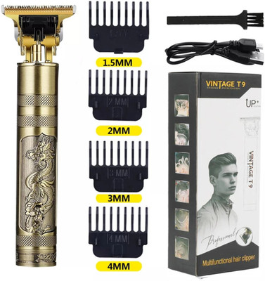 AJFuture T9 Vintez Trimmer for man and woman Fully Waterproof Trimmer 45 min  Runtime 3 Length Settings(Gold)