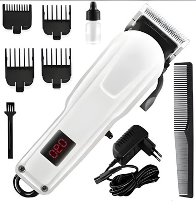 Cosx 630A Professional Rechargeable Hair Trimmer Body Groomer 120 min  Runtime 4 Length Settings(White)
