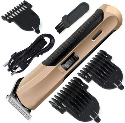Crostal New Profesional Cordless High Power Hair Clipper Trimmer Fully Waterproof Trimmer 60 min  Runtime 3 Length Settings(Beige, Black)