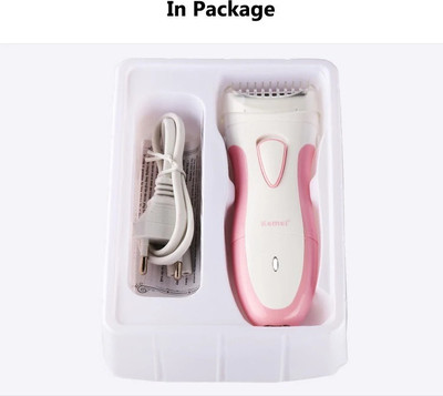 Kemei 5001 Trimmer 60 min  Runtime 4 Length Settings(Pink)