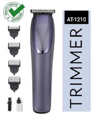 Zeus Volt T-Blade Close Cutting Trimmer for Men Zero Baldhead AT1210 Trimmer 120 min  Runtime 4 Length Settings(Blue)