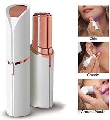RENU CREATION Painless Face Hair Remover Upper Lip, Chin, Eyebrow Trimmer Shaver Machine for Women Trimmer 60 min  Runtime 1 Length Settings(White)