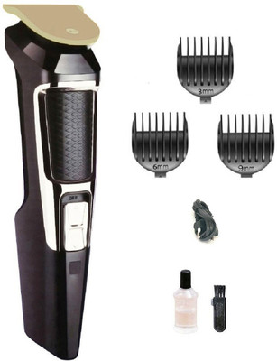Sanjana Collections Professional Powerfull Rechargeable Hair Trimmer AC Usable Trimmer 45 min  Runtime 4 Length Settings(Black)