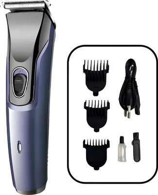 MNS-OS Cordless Professional Hair Trimmer / Titanium Coated Blade / Waterproof Trimmer 45 min  Runtime 5 Length Settings(Blue)