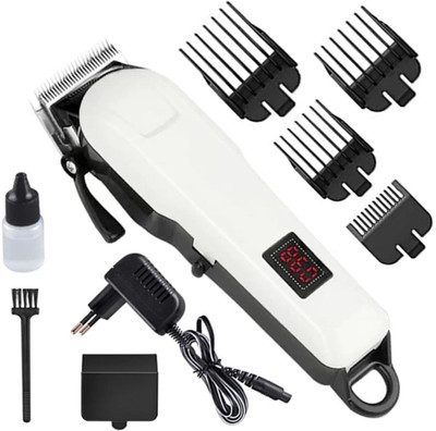 Dazzel Flex 809 A White & Black Rechargeable Professional Electric Hair Clipper Fully Waterproof Trimmer 240 min  Runtime 4 Length Settings(White, Black)