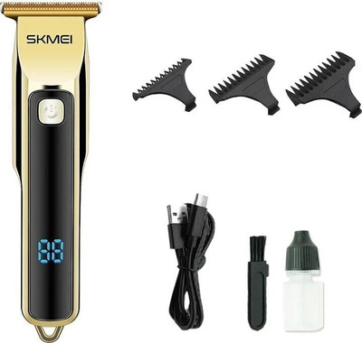 SKMEI Sk-1017 modern classy slim rechargeable hair trimmer Trimmer 45 min  Runtime 2 Length Settings(Black)