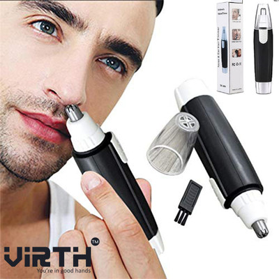Virth Rechargeable Nose Hair Trimmer, Ear and Nose Hair Trimmer for Men Trimmer 120 min  Runtime 1 Length Settings(Black, White)