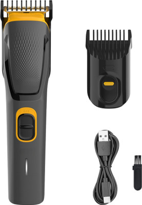 amola AT 509 Cordless Portable Smart Size Trimmer Waterproof Stainless Steel Trimmer 45 min  Runtime 5 Length Settings(Black, Yellow)