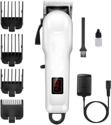 Dazzel Flex 809 Rechargeable Professional Low Noise Hair Clipper Beard Moustache Fully Waterproof Trimmer 240 min  Runtime 4 Length Settings(White, Black)