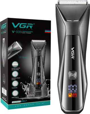 VGR V-938 Professional Body Trimmer Fully Waterproof Trimmer 90 min  Runtime 7 Length Settings(Black)
