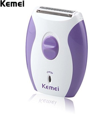 Kemei KM-280R Ladies Portable Rechargeable Shaver full Body Grooming Kit Body Groomer 45 min  Runtime 0 Length Settings(Multicolor)