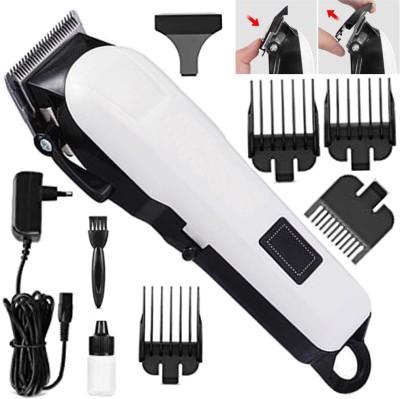 Ced Rechargeable Hair Trimmer With LED Display Perfect Hair Cutting Machine For Men Fully Waterproof Trimmer 120 min  Runtime 4 Length Settings(Multicolor)