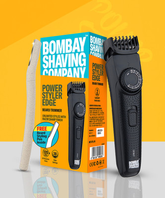 BOMBAY SHAVING COMPANY Flash Charging Men Beard Trimmer with Styling Pen Trimmer 120 min  Runtime 38 Length Settings(Green)