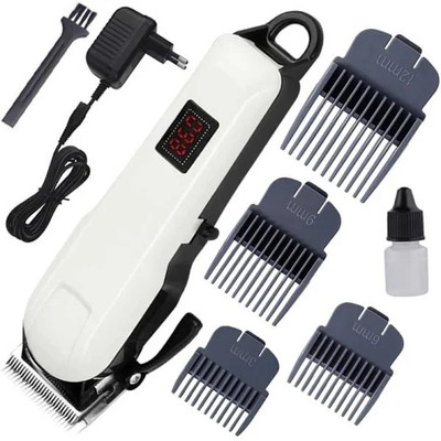 Zeno volt Professional 809 Digital Display Hair Clipper for Men Hair Cutting Trimmer 120 min  Runtime 4 Length Settings(White, Black)