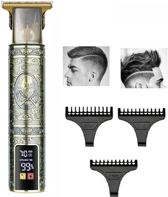 DALING PROFESSIONAL Hair Trimmer Professional Grooming Kit for Men Rechargeable LED Display Trimmer 120 min  Runtime 4 Length Settings(Gold)