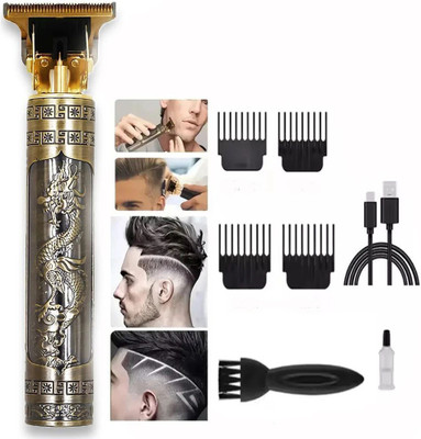 Profiline Vintage T9 professional clipper Trimmer for men Trimmer 120 min  Runtime 4 Length Settings(Gold)