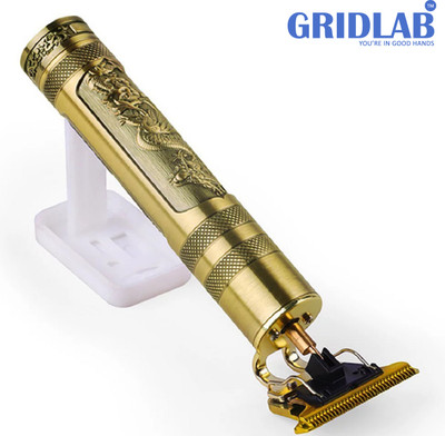 Gridlab Beard Hair Trimmer and Shaver For Men Adjustable Blade Clipper Trimmer 120 min  Runtime 4 Length Settings(Gold)